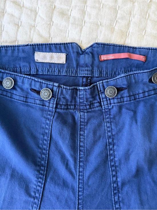 Pilcro Pants - Anthropologie Pilcro Navy Button-Front Sailor Lightweight Pants